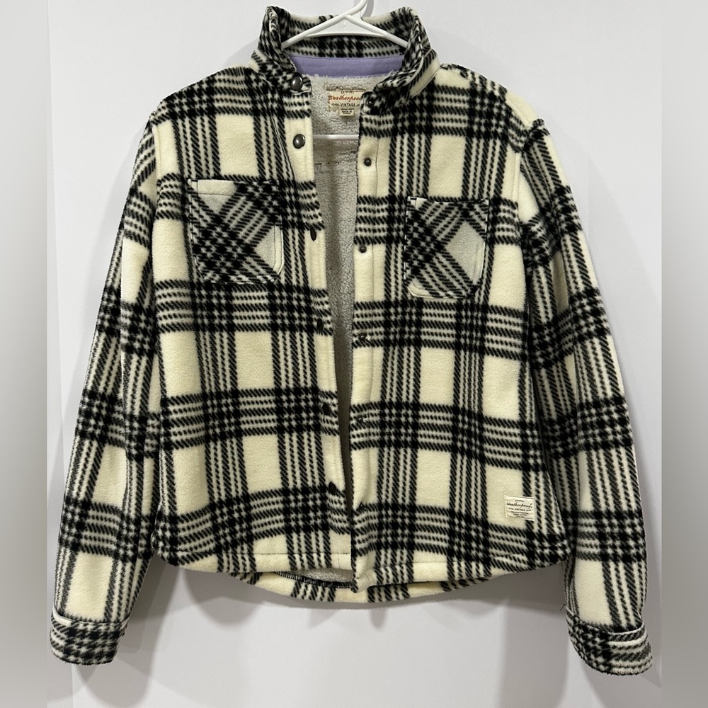 Weatherproof Vintage Black and White Fleece Jacket for girls